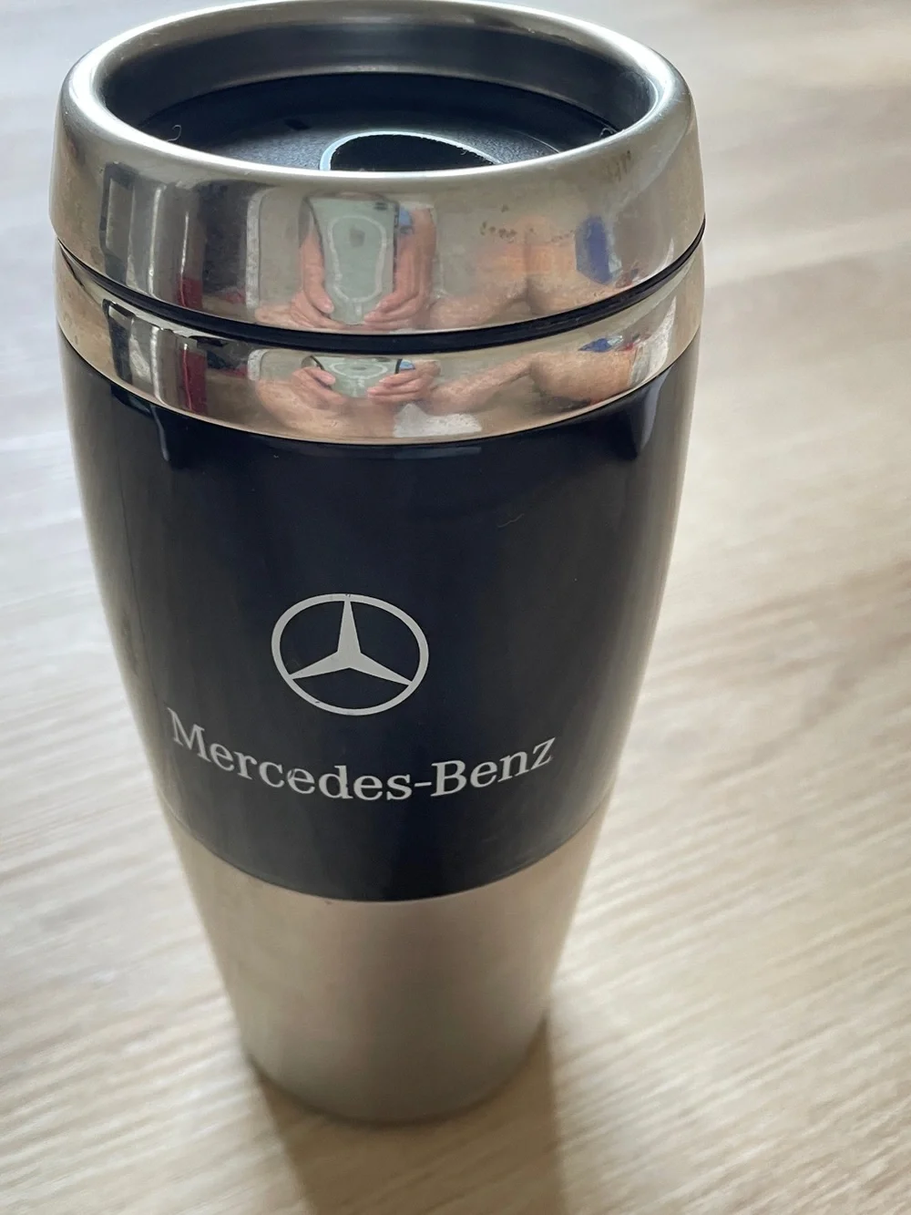Stainless Travel Mug - Black and Silver